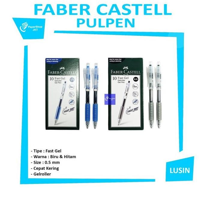 

BEBAS ONGKIR - Faber Castell Gel Pen Fast DRY 0.5mm - Lusin