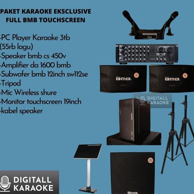Paket Sound karaoke set Speaker BMB full set