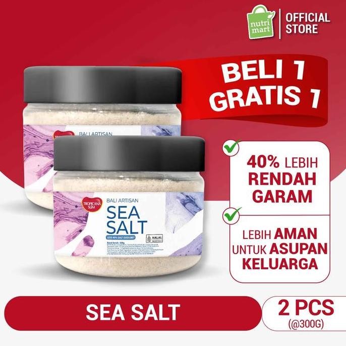 

Twin Pack: Tropicana Slim Bali Artisan Sea Salt 300G - Lebih Rendah Garam