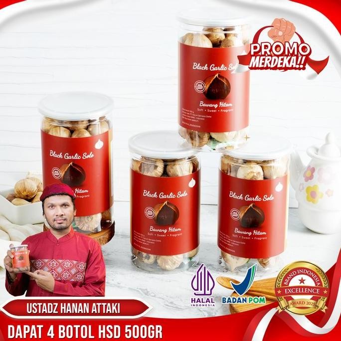 

4 Botol Hsd Black Garlic 500 Gr / Bottle, Bawang Hitam V2 Spices