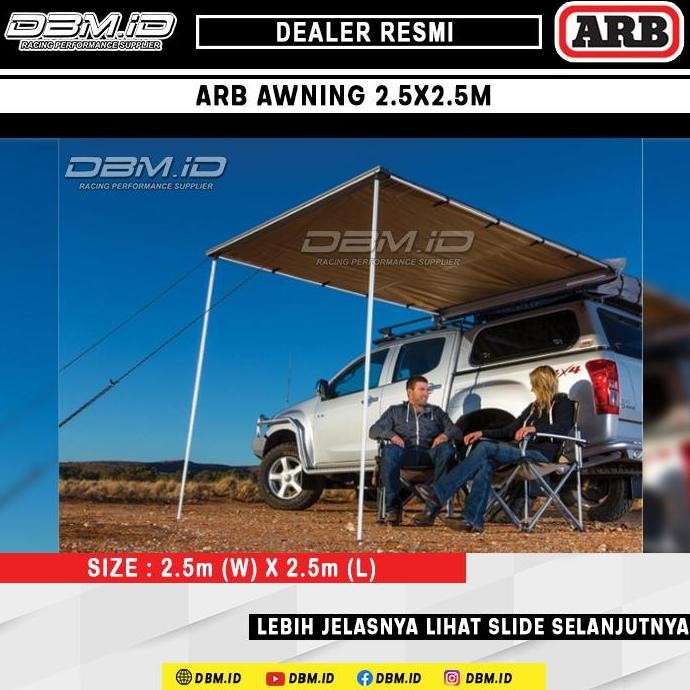 TERMURAH - Tenda Mobil Camping Piknik Offroad ARB Awning Mobil 2.5 X 2.5 Meter