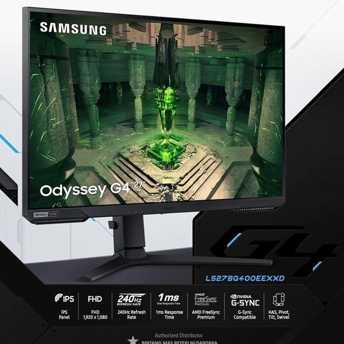 TERMURAH - Samsung Odyssey G4 S27BG400 27 Inch gaming Monitor - FHD IPS 240Hz 1ms