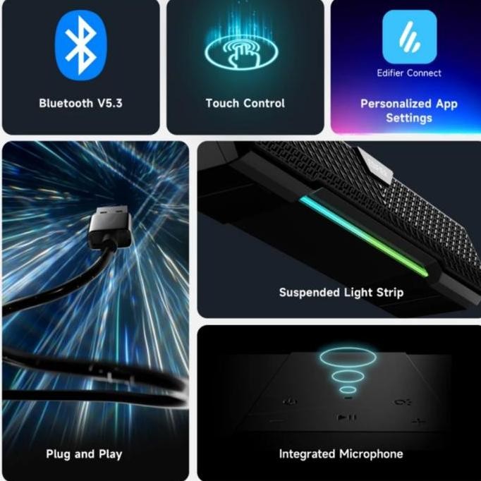 TERBARU - Edifier MG250 Wireless Bluetooth Speaker, Gaming Multimedia with RGB Light Effect & Integr