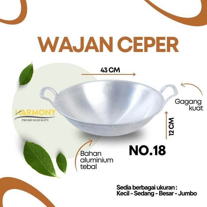 PWH HARMONY Wajan Ceper Ukuran 18  Kuali Pilihan Untuk Masak Besar Menambah Koleksi Kitchenware Dapu