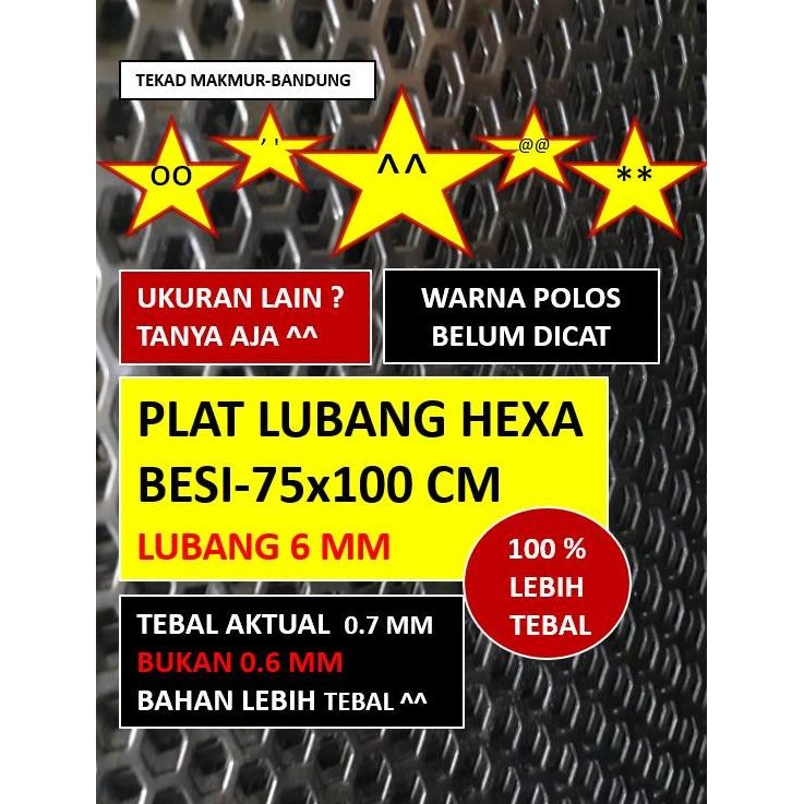 Plat Ram Speaker - 75x100 cm - Plat Besi Ram Speaker -  Ram Grill Plat Lubang - Ram Grill Box Sound 