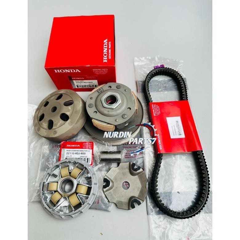 Paket CVT Komplit Pully Aasy + Rumah Roller + Vanbelt Genio Beat New LED Beat Deluxe Scoopy New Beat