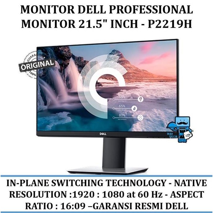 TERMURAH - Monitor Dell Professional Monitor 21.5" Inch P2219h - Garansi Resmi
