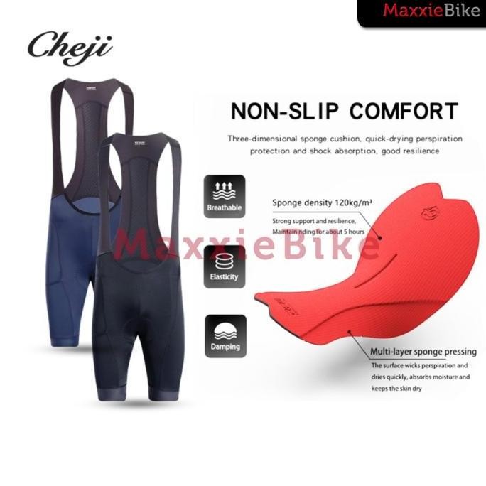 CHEJI Celana Sepeda Pria Pendek BIB PRO CJ-Bart BIB SHORTS MEN Pocket