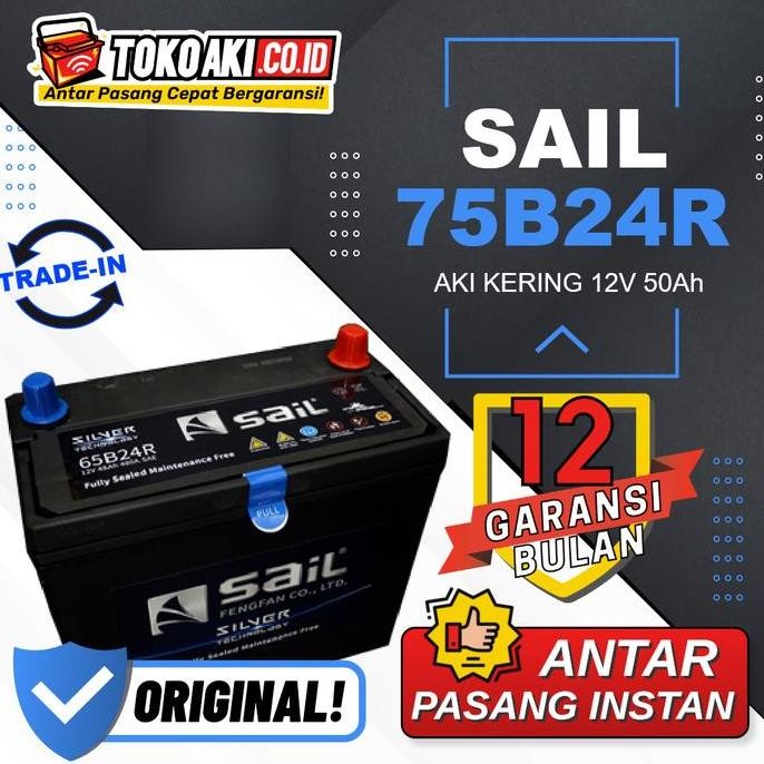 NEW Aki Katana - SAIL MF 75B24R / NS60 - 12V 50Ah