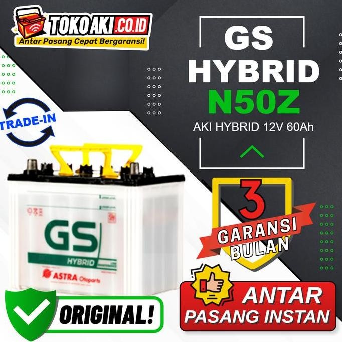 TERBARU - GS Astra Hybrid N50Z - 60Ah
