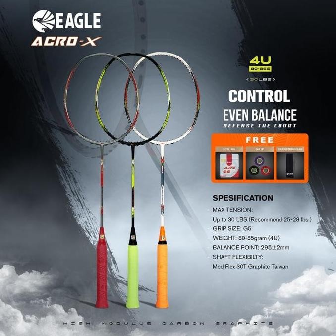 EAGLE RAKET BADMINTON ACRO-X (EVEN-BALANCE 4U)