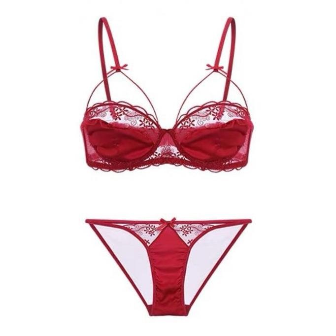 Bra Set Push Up Kawat G String Wanita Bikini 5B027
