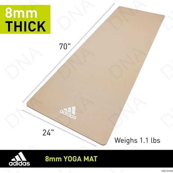 Matras Yoga 8mm / Yoga Mat 8mm Vapor Grey Adidas - ORIGINAL