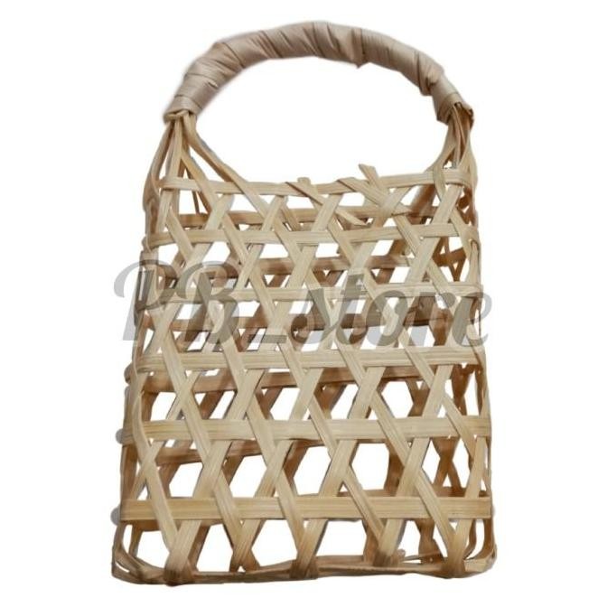 (Good) keranjang anyam kantong tas anyam bambu kecil tas sauvenir cantik