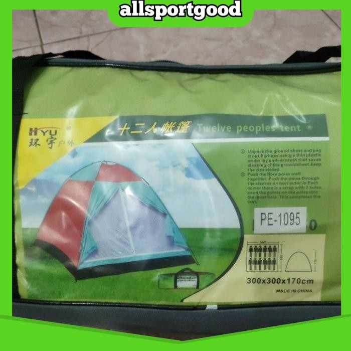 JUMBO TENDA DOME KAPASITAS BESAR 10 - 12 ORANG TENDA CAMPING OUTDOOR SINGLE LAYER BAHAN WATERPROOF A
