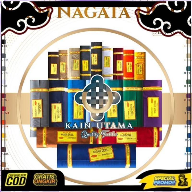 Siap Dikirim Kain Kain Utama Kain Nagata Drill Japan Drill Bahan Seragam Eceran Meteran