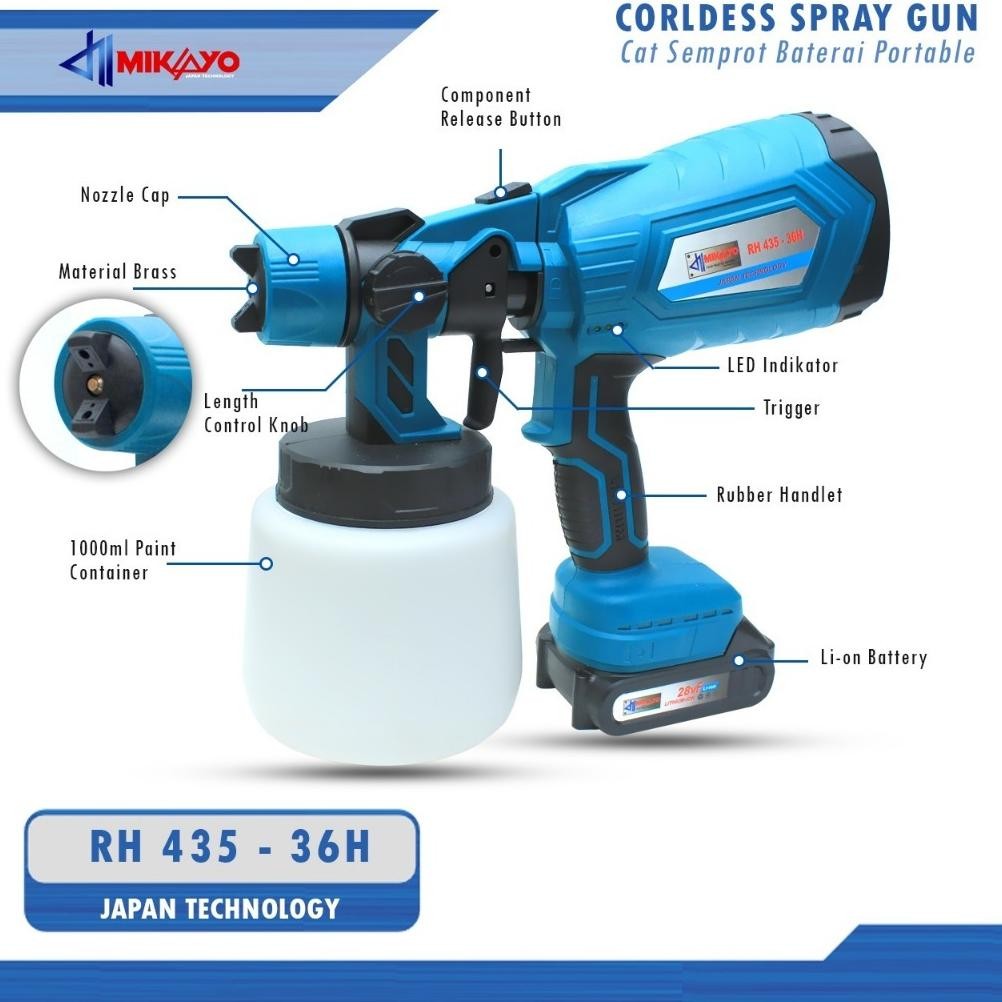 Electric Spray Gun / Alat Semprot Cat Minyak Elektrik Kompresor Cat 500watt Spray Gun Murah