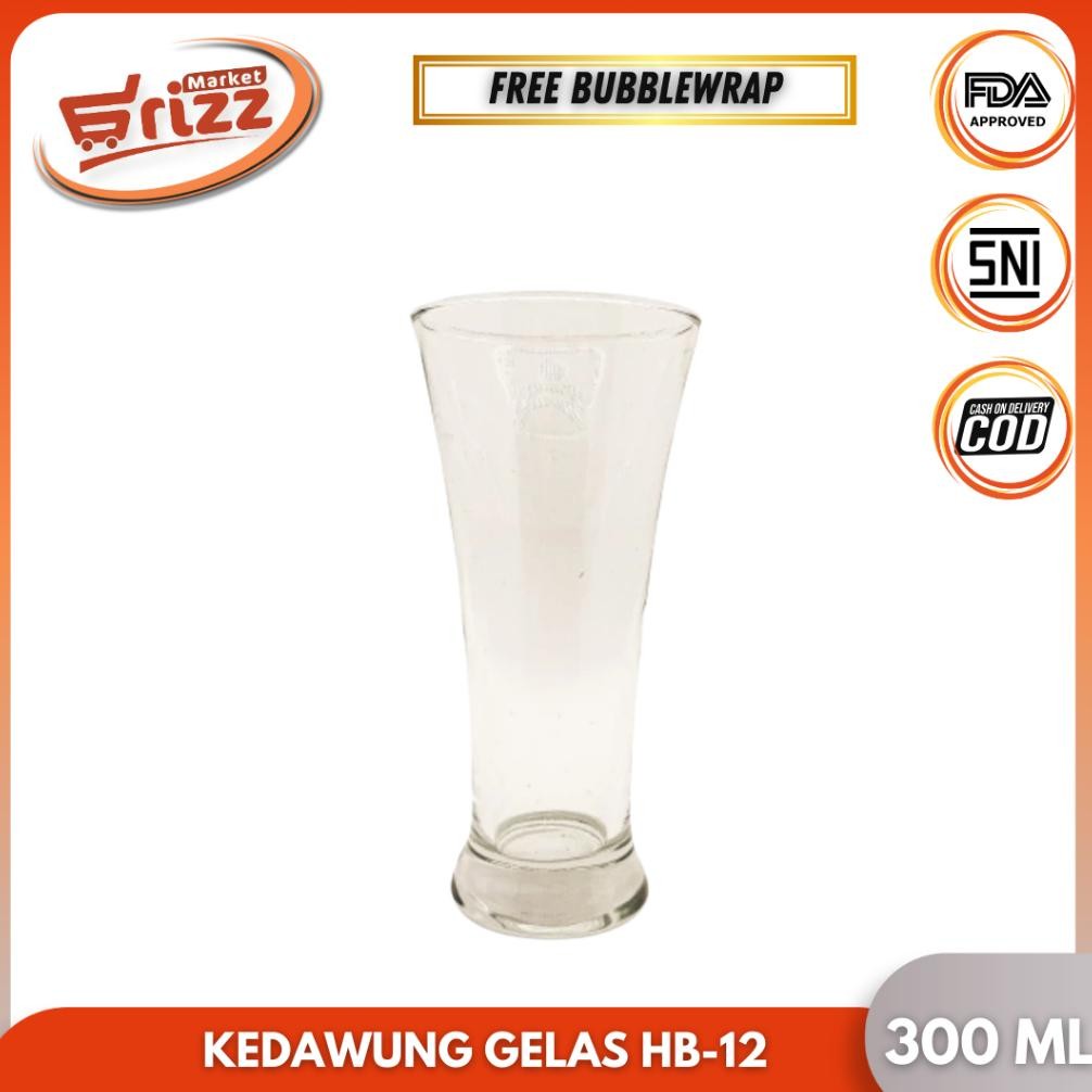 Gelas Kaca Kedawung I 300Ml Minum Jus Sirup Bening Unik Cafe Beling Cantik Korea Hb-12 Stok Baru