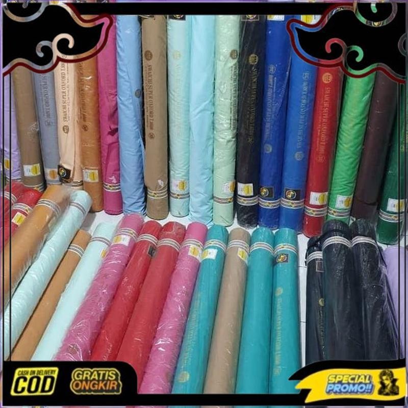 Siap Dikirim Bahan Kain Katun Oxford Sari Polos Bahan Seragam Masker Grade Aaa