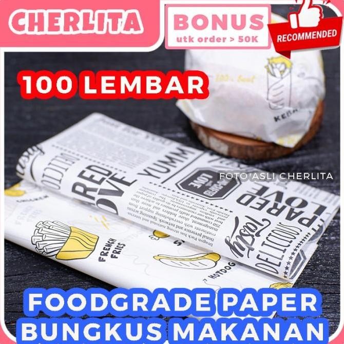 (Good) Kertas Nasi Motif Food Wrapper Laminasi Foodgrade Premium