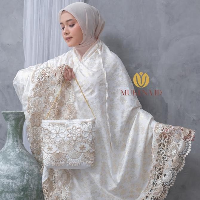 (Good) Mukena Dewasa Renda Mewah 2in1 Katu Foil mukrna Terbaru 2025 mukena adem dan nyaman mukena me