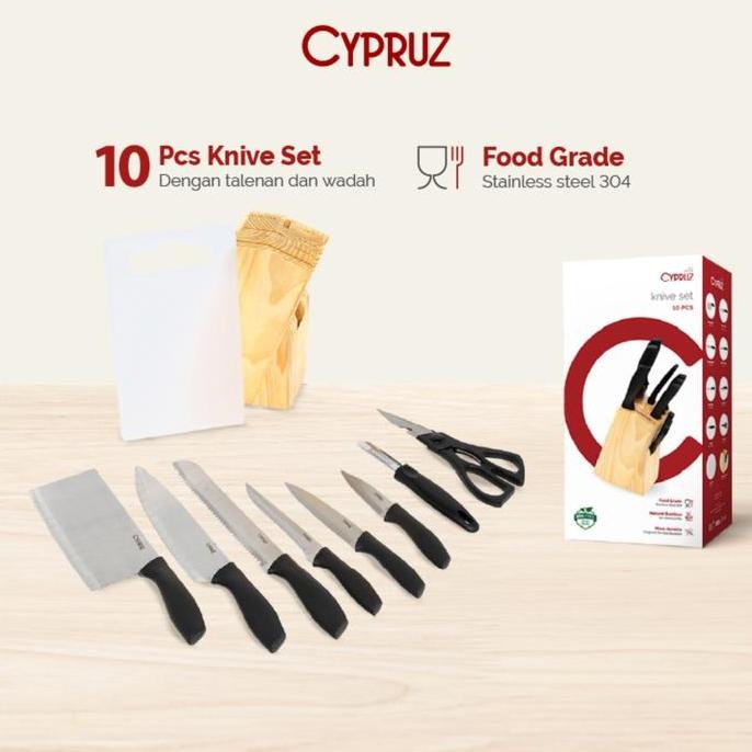 Promo [Cod] Cypruz Pisau Set Premium Buah Roti Kitchenware