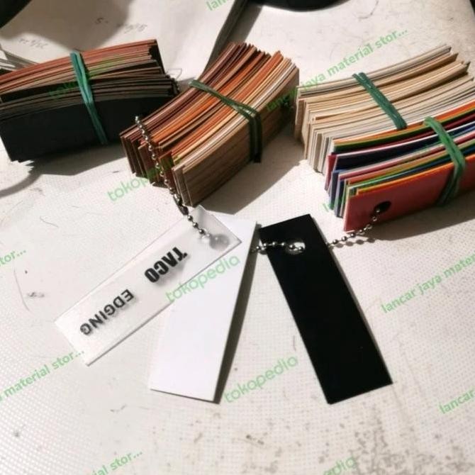 @=@=@=@=] Edging taco hpl warna hitam dan putih lebar 4,2cm tebal 1mm s002 s003