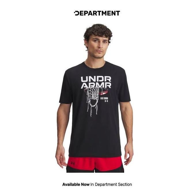Kaos Pria Under Armour Hoops Net 1390188001 Original Original