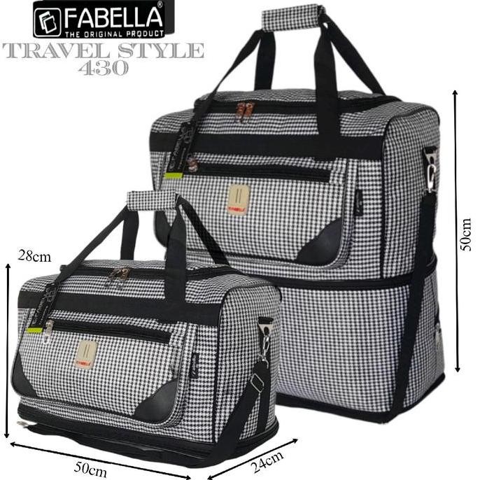 Tas pakaian fabella Tasl tingkat tas travel besar tas jalan jalan tas mudik tas multifungsi tas pria