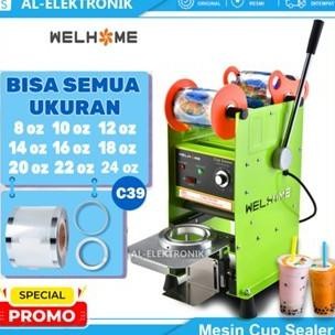 Welhome Sealing Machine Cup Sealer Press Plastik Mesin Press Gelas Plastik FREE LID PLASTIK