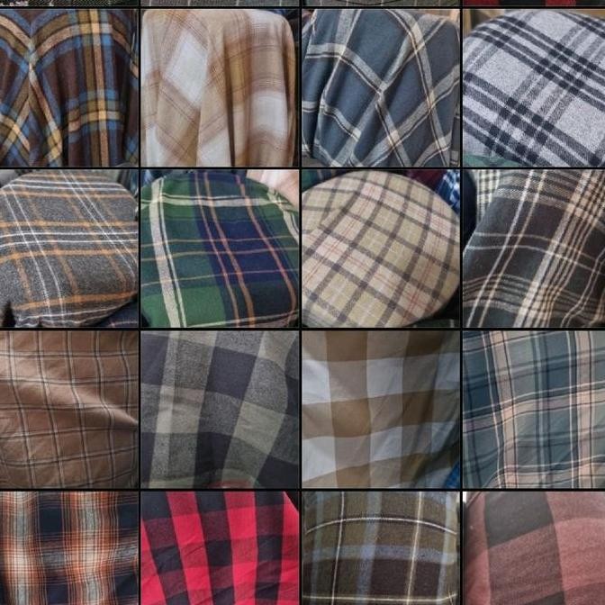 Kain katun flanel import kain flanel premium Kemeja