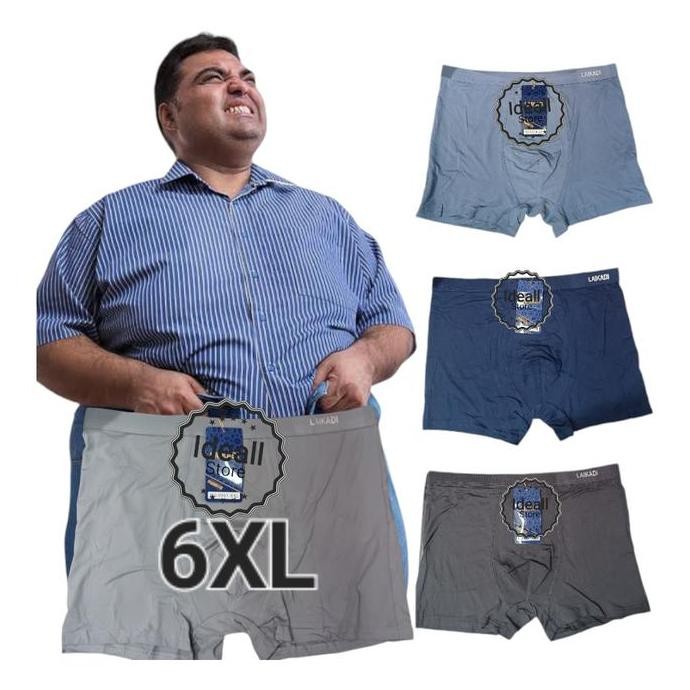3pcs Celana dalam Boxer Super jumbo / Daleman Pria jumbo / Boxer cowok