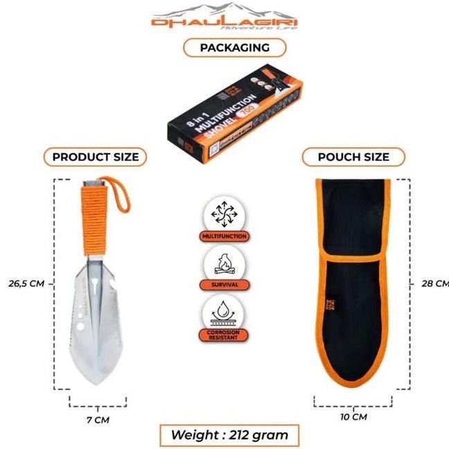 Sekop Multifungsi Dhaulagiri Outdoor Sekop Multifunction Shovel 700 Dhaulagiri Sekop Outdoor Sekop L