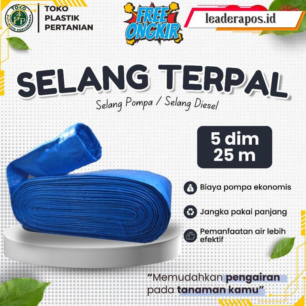 Selang Terpal Plastik 5 Dim 25Cm Panjang 25 Meter - Selang Diesel Terlaris