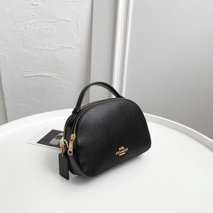 ready stock Tas 1589 Serena Crossgrain Leather Satchel Black