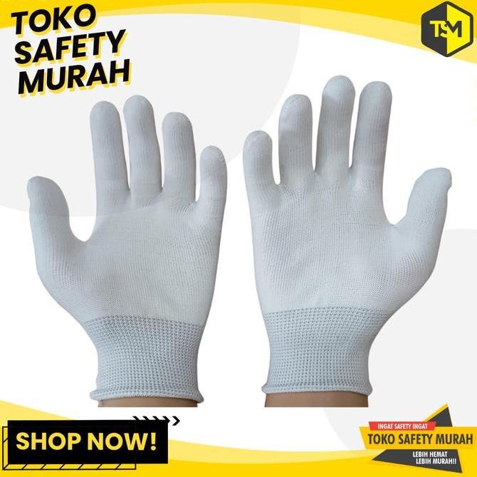Sarung Tangan Kerja Kain Nilon Palm Fit Polyester Glove Pelindung