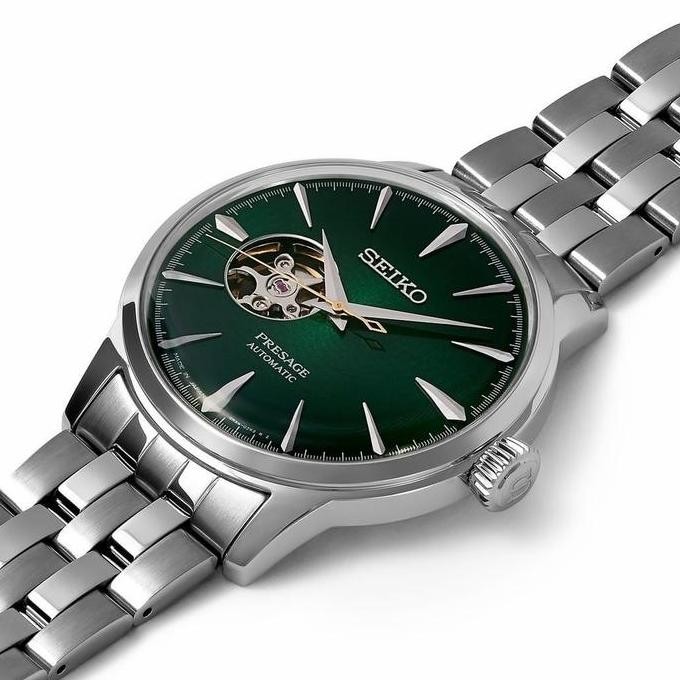 Ready  Seiko Presage SSA441J1 'Grasshopper' Automatic Open Heart Green Dial