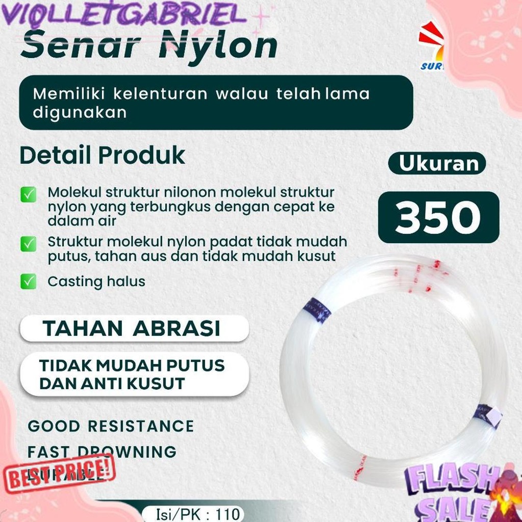 Super Senar Cap Ikan Kakap  Ukuran 350 (20)  per Roll /Tali Senar Pancing / Senar Layangan