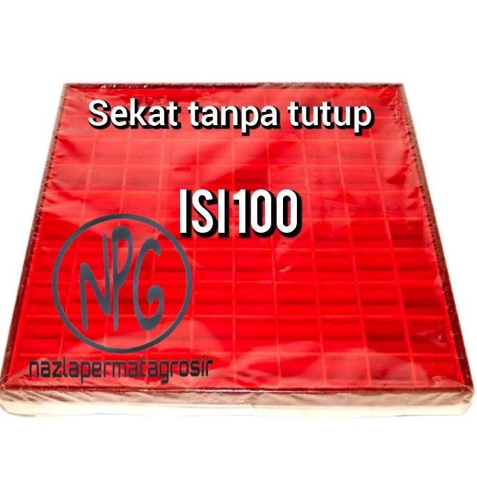 Kotak Cincin Tanpa Tutup Isi 100
