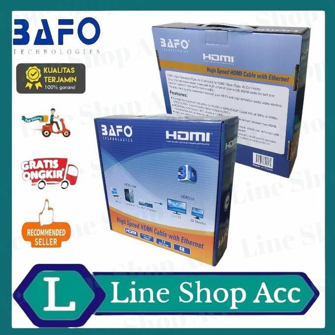 Kabel Hdmi Bafo 4K 10M 10 Mtr 10 Meter Original