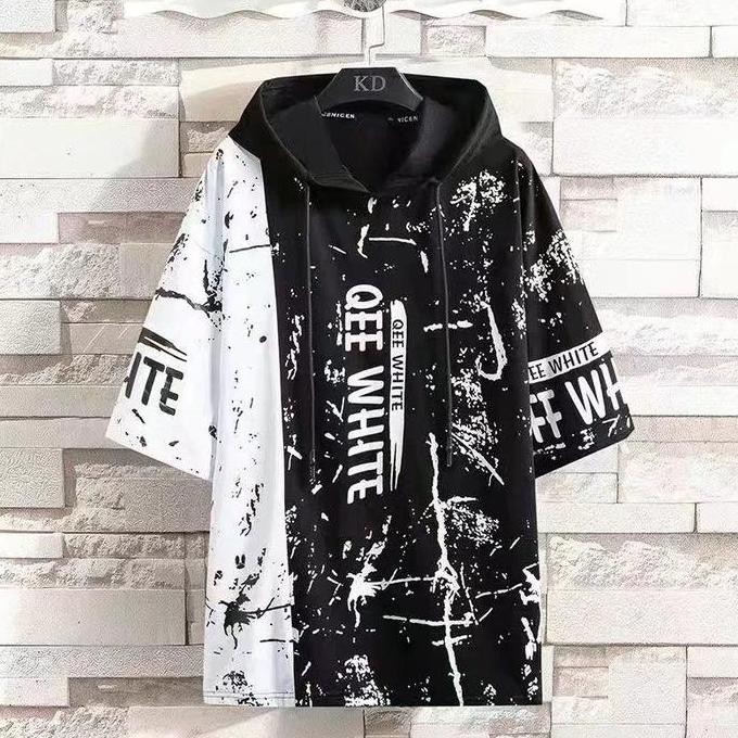 Sweater Hoodie Oversize Pria Lengan Pendek Hodie Qee Fashion Cowok