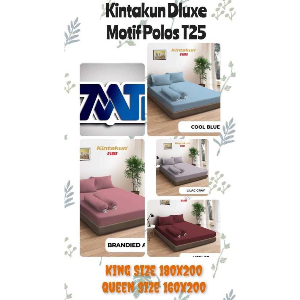 Sprei Kintakun DLUXE MOTIF POLOS Uk. King 180X200/ Sprei Kintakun DLUXE MOTIF POLOS Uk. Queen 160X20
