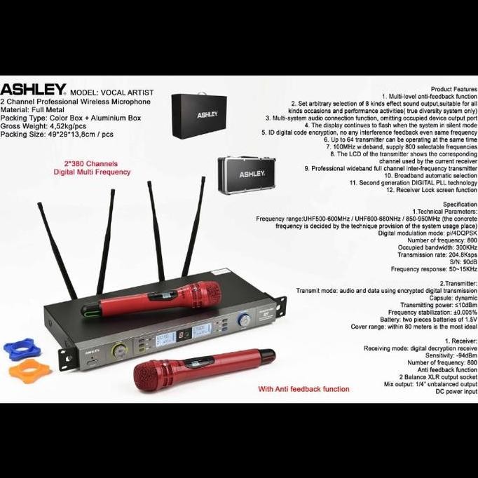 Mic Wireless Ashley Vocal Artis Vocal Artist