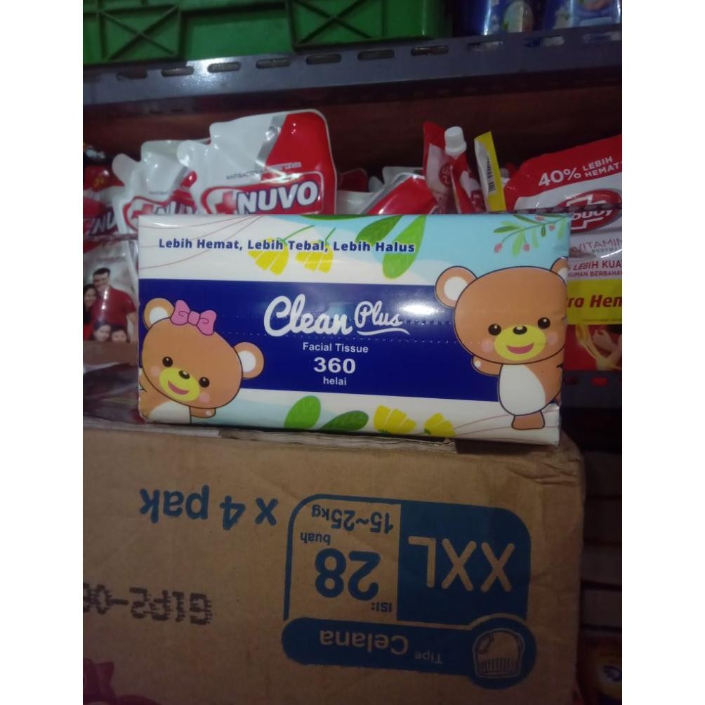 [ 1 karton ] clean plus facial tissue 180sheet tisu wajah 180sheet