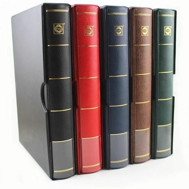 @#@#@#] album perangko dengan wadah prangko binder warna hitam satu album saja stamp album import