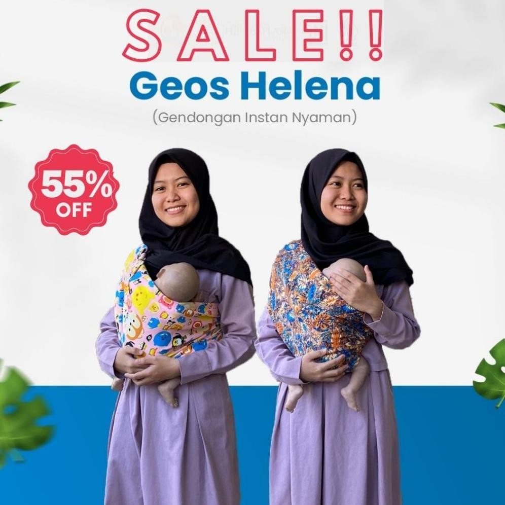 CUCI GUDANG Geos HELENA Gendongan Bayi Kaos Helena ORINAL Gendongan Instan Nyaman