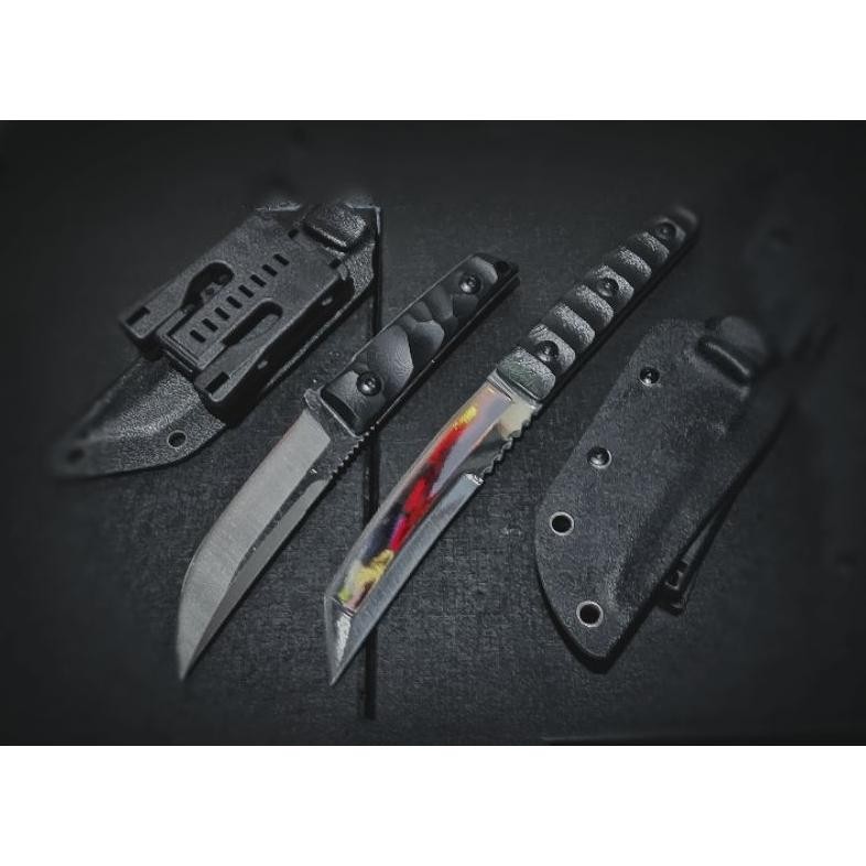 Pisau Camping Dengan Sarung Kydex Tactical