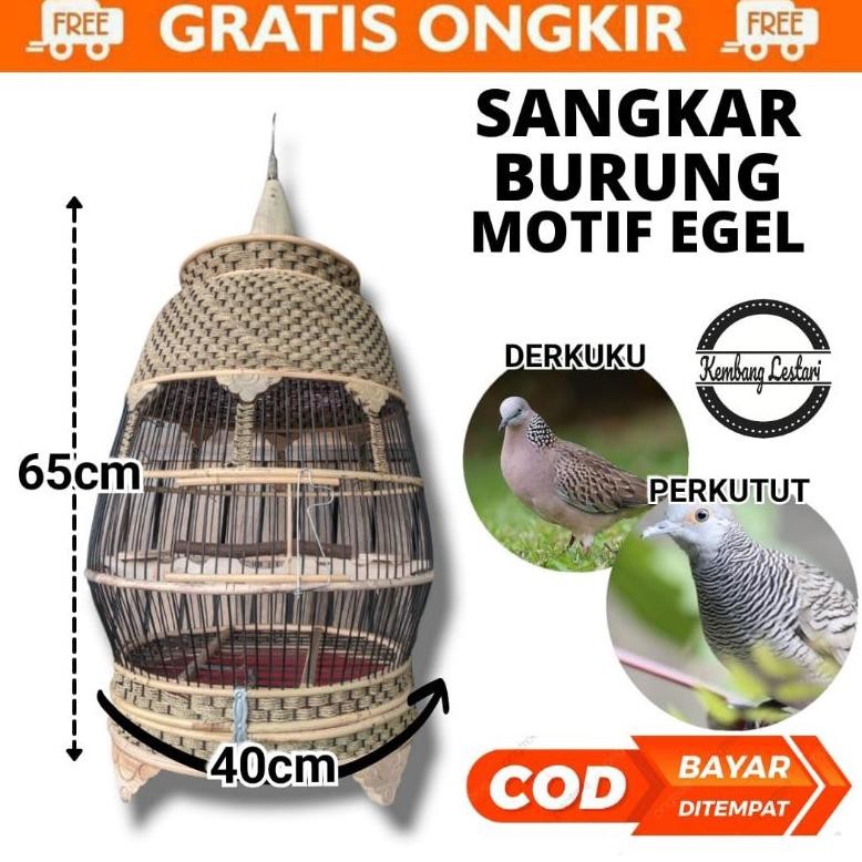 SANGKAR BURUNG PERKUTUT DERKUKU MOTIF JAMBU RAJUT EGEL
