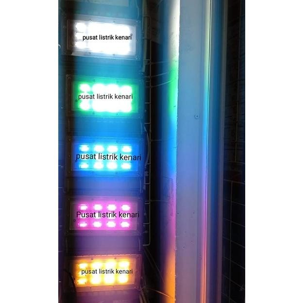 Lampu Sorot Tembak  Led Flood Light Biru Pink Hijau 50 Watt Smd