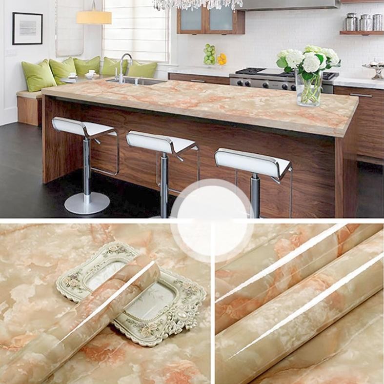 WALLPAPER WALL STIKER STICKER DINDING WALLPEPER WELPEPER SETIKER MARMER DAPUR PREMIUM GLOSSY MOTIF M